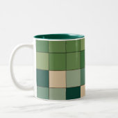 Grün kariert zweifarbige tasse (Links)