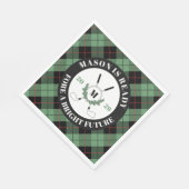 Grün karierte Golf-Themen-Abschlussfeier Serviette (Ecke)