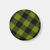 Grün karierter Garten Magnet (Vorne)