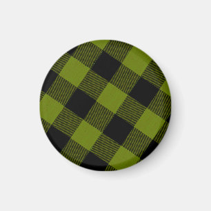 Grün karierter Garten Magnet