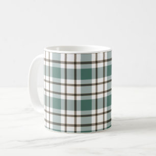 grün kariertes helles Tartanmuster Kaffeetasse