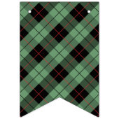 Grün kariertes Monogramm Golf Thema Abschluss ´ Wimpelkette (Erste Fahne)