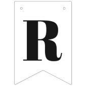 Grün kariertes Monogramm Golf Thema Abschluss ´ Wimpelkette (Dritte Fahne)