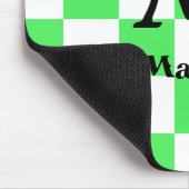 Grün kariertes Muster Hintergrund-Mauspad Mousepad (Ecke)
