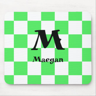 Grün kariertes Muster Hintergrund-Mauspad Mousepad