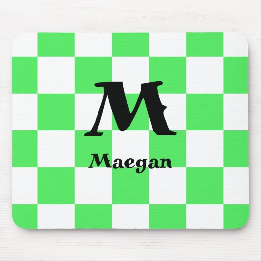 Grün kariertes Muster Hintergrund-Mauspad Mousepad (Vorne)