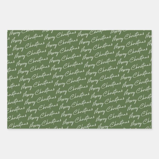 Grün Kariertes Muster Weihnachten Geschenkpapier Set (Vorderseite 2)