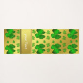 grün, Kleeblatt, goldfarben, glänzend, text, santa Yogamatte (Rückseite (Horizontal))