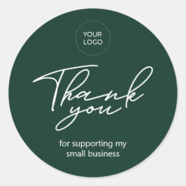Grün | Kleine Unternehmen Vielen Dank für Ihr Pake Runder Aufkleber