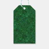 Grün, Konfetti, Glitzer Geschenkanhänger (Rückseite)