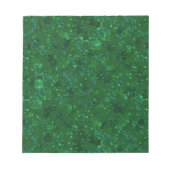 Grün, Konfetti, Glitzer Notizblock (Vorderseite)