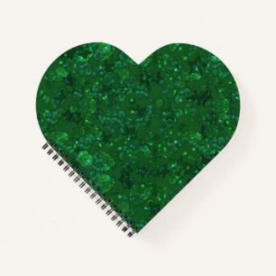 Grün, Konfetti, Glitzer Notizblock