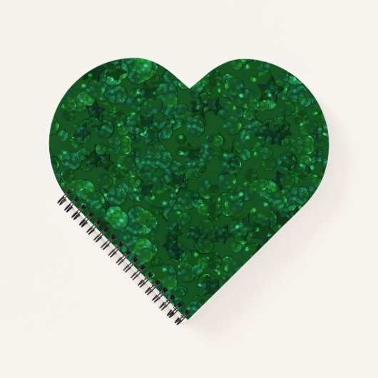 Grün, Konfetti, Glitzer Notizblock (Vorderseite)