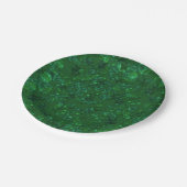 Grün, Konfetti, Glitzer Pappteller (Schrägansicht)