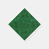 Grün, Konfetti, Glitzer Serviette (Ecke)