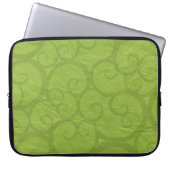 Grün kräuselt Linien Laptopschutzhülle (Vorderseite)