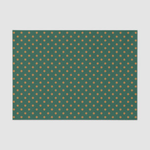 Grün + Kürbis Polka Punkte (Groß) Tissue-Papier Seidenpapier