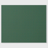 Grün + Kürbis Polka Punkte (Klein) Geschenkpapier (Flach)