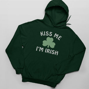 Grün küss mich, ich bin irisch St. Patricks Day Hoodie