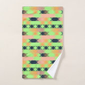 grün, lachs, orange geometrisch badhandtuch set (Handtuch)
