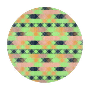grün, lachs, orange geometrisch schneidebrett
