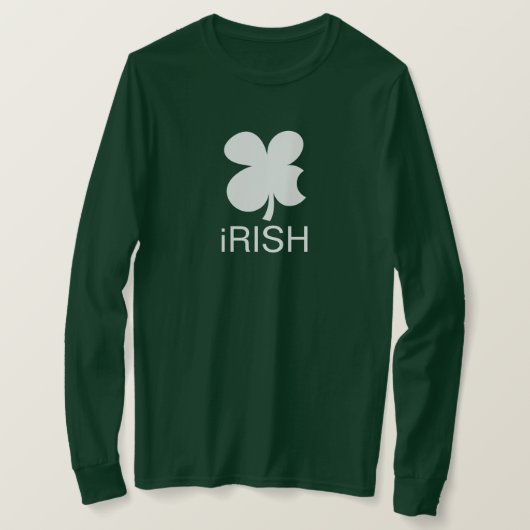 Grün lange Ärmel Irish Clover St Patrick's Day T-Shirt (Design vorne)
