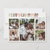 Grün Lässige Weihnachten Fünf Foto (Vorderseite)