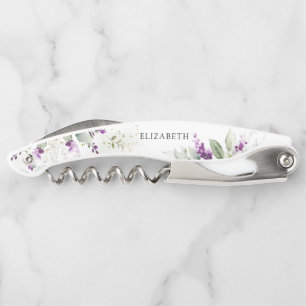 Grün Lavendel Blumenname Kellner-Korkenzieher Kellnermesser
