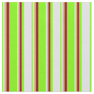 Grün, Lavendel, Braun und Maroon - farbige Streife Stoff