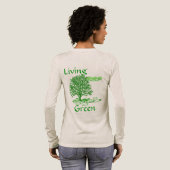 Grün leben Tri-Blend shirt (Voller Rückseite)