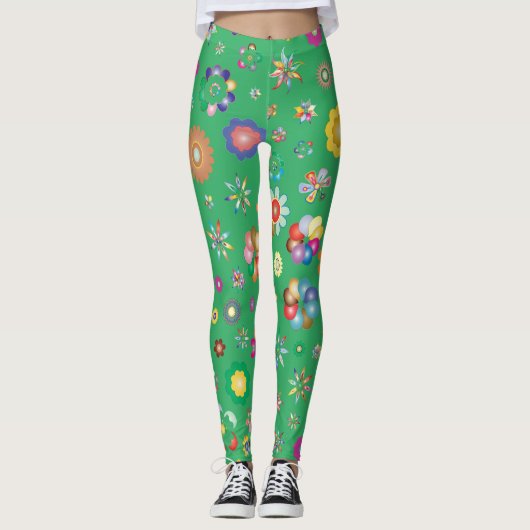 Grün-Legging Leggings (Vorderseite)