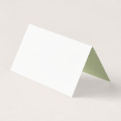 Grün | Lemons Blätter elegante Hochzeit Visitenkarten (Rückseite)