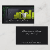 Grün leuchtet Visitenkarte durch (Vorne/Hinten)