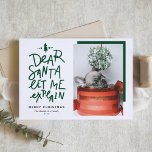 Grün liebter Weihnachtsmann Lass Ich erkläre Weihn Feiertagskarte<br><div class="desc">Lieber Weihnachtsmann lass mir erklären! Schick Weihnachten Grüße mit dieser lustigen und festlichen Urlaubskarte. Es enthält ein handgeschriebenes Zitat und eine einfache Typografie. Personalisieren Sie diese, indem Sie einen Gruß, Namen, Foto und andere Details hinzufügen. Diese Weihnachtsfotokarte eignet sich perfekt für Urlaubs- und Hundeschlittkarten. Erhältlich als Flachkarte, gefaltete Karte und...</div>