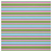 Grün, Light Sky Blue, Deep Pink und Beige Linien Stoff (Muster)