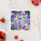 Grün Lila blauer Paint Splash Abstrakt Serviette (Beispiel)