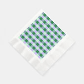 Grün-lila Gingham-Streifen Karomuster Serviette (Ecke)