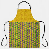 GRÜN LILA GOLD MARDI-GRAS-MUSTER SCHÜRZE (Vorderseite)