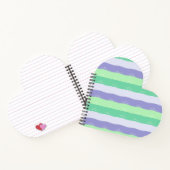 Grün, Lila, grau - Pinselstriche | Notizblock (Innenseite)