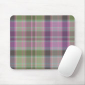Grün, lila klassischer Tartan. Mousepad (Mit Mouse)