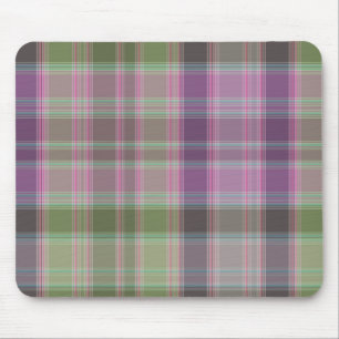 Grün, lila klassischer Tartan. Mousepad