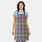 Grün, lila klassischer Tartan. Schürze (Getragen)