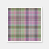 Grün, lila klassischer Tartan. Serviette (Vorderseite)