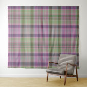 Grün, lila klassischer Tartan. Wandteppich (Beispiel (Horizontal))