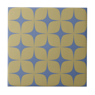 Grün & Lila Mid-Century Modern Vintage Retro Fliese
