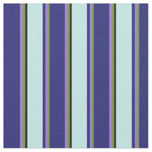 Grün, Lila, Mitternachtsblau, Türkis und Schwarz Stoff