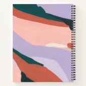 Grün Lila Orange | Moderne Abstrakte Kunst Notizblock (Rückseite)