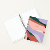 Grün Lila Orange | Moderne Abstrakte Kunst Notizblock (Innenseite)