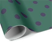 Grün + Lila Punkte (Groß) Geschenkpapier (Rolleneckpunkt)