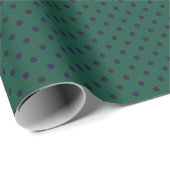 Grün + Lila Punkte (Klein) Geschenkpapier (Rolleneckpunkt)